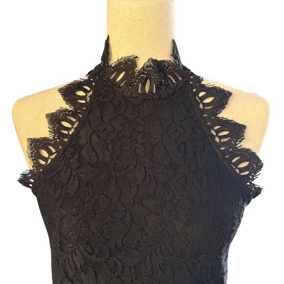 Maurices Love Lace Lined Halter Top Women's Sz XS Black Witchy Whimsigoth Goth - Picture 3 of 12